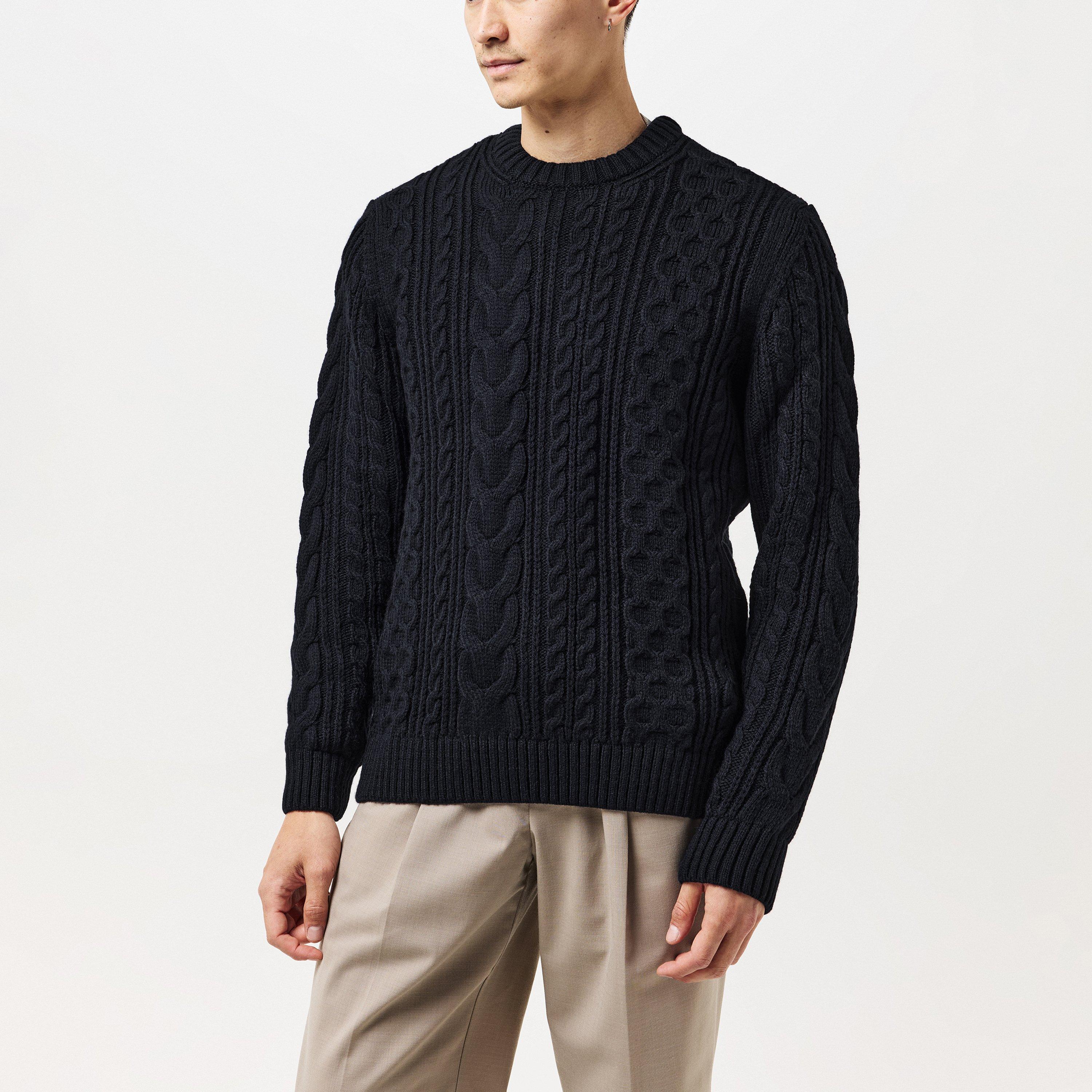 Navy - Superdry - Men's Jacob Crew Neck Jumper - 3