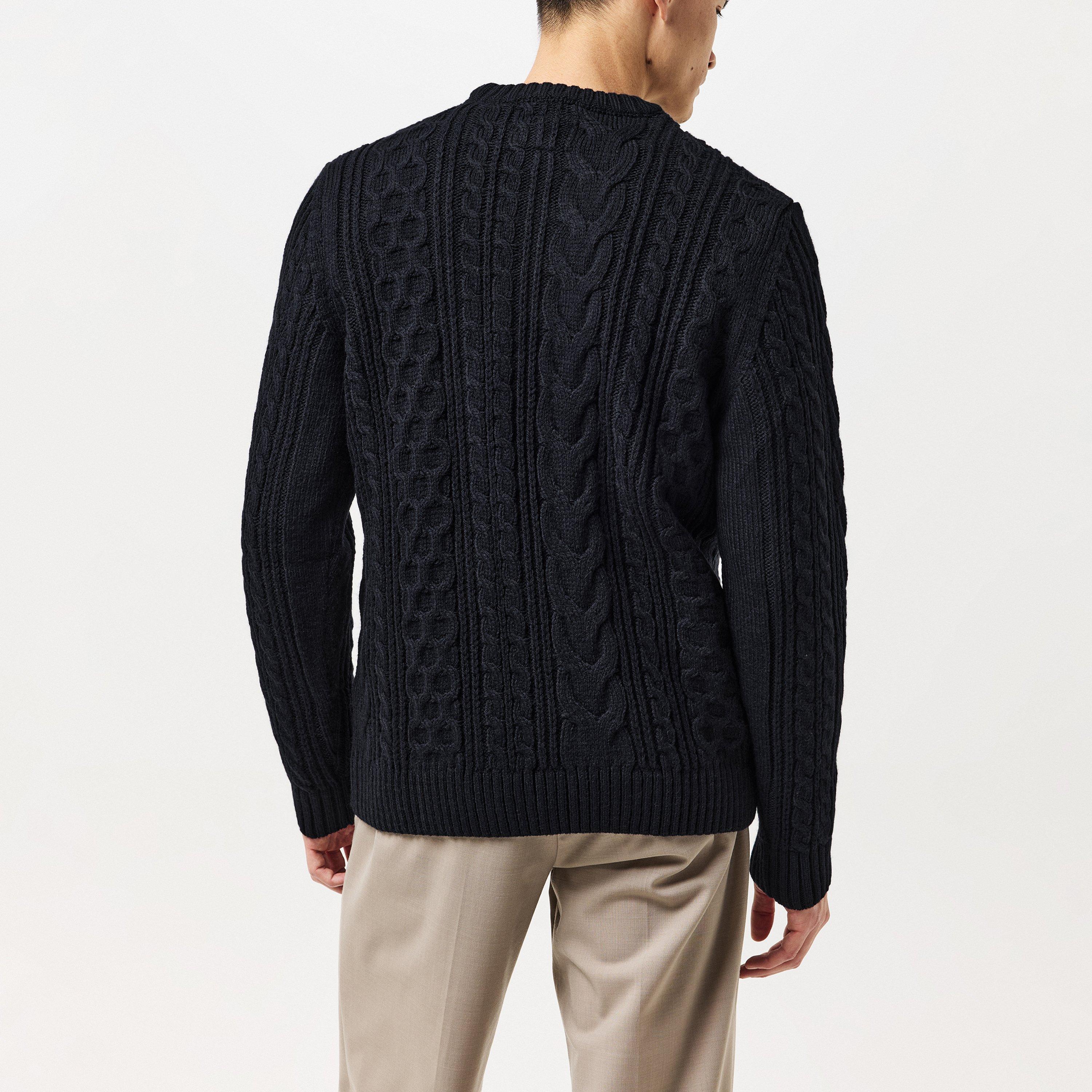 Navy - Superdry - Men's Jacob Crew Neck Jumper - 4