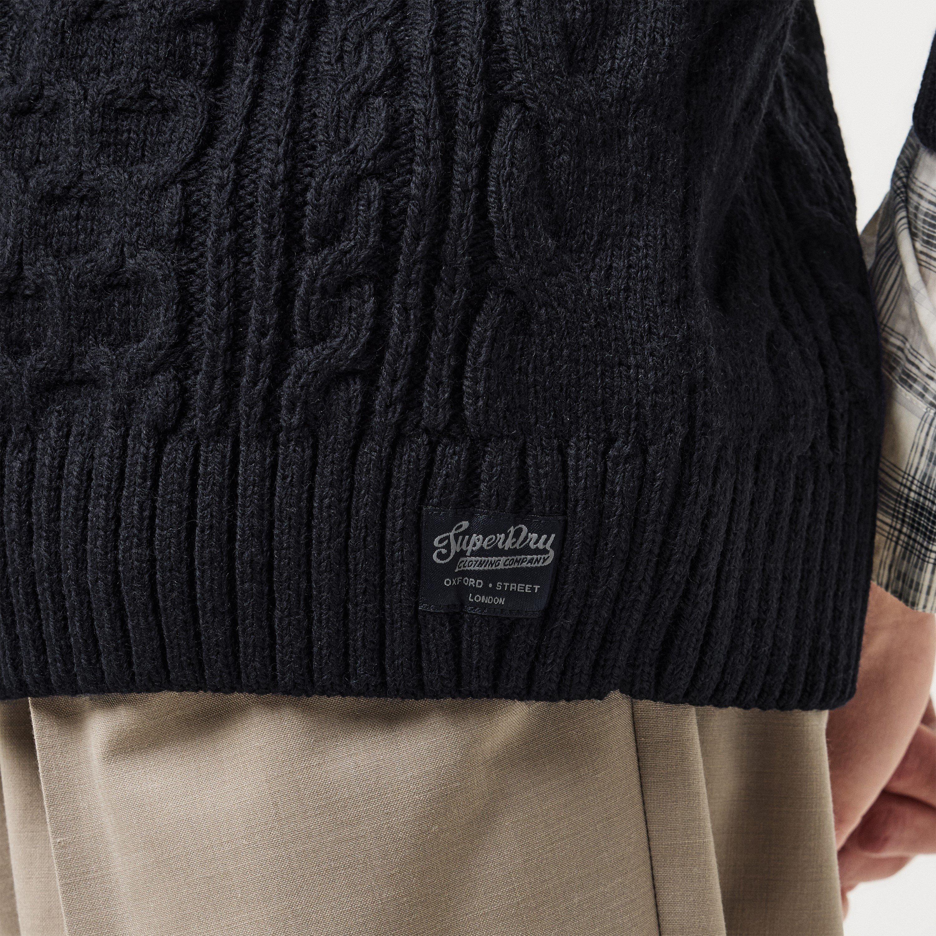 Navy - Superdry - Men's Jacob Crew Neck Jumper - 5