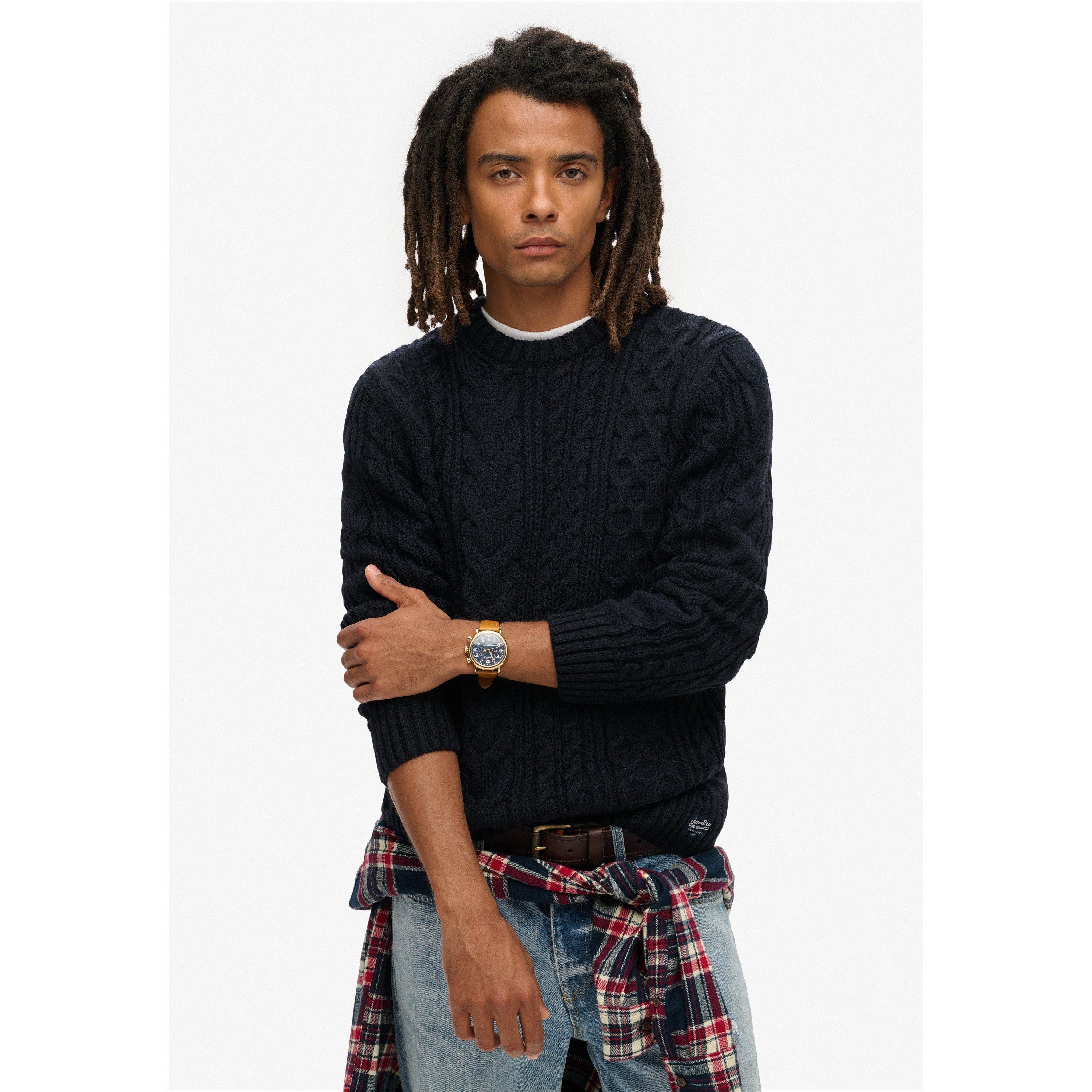 Navy - Superdry - Men's Jacob Crew Neck Jumper - 6