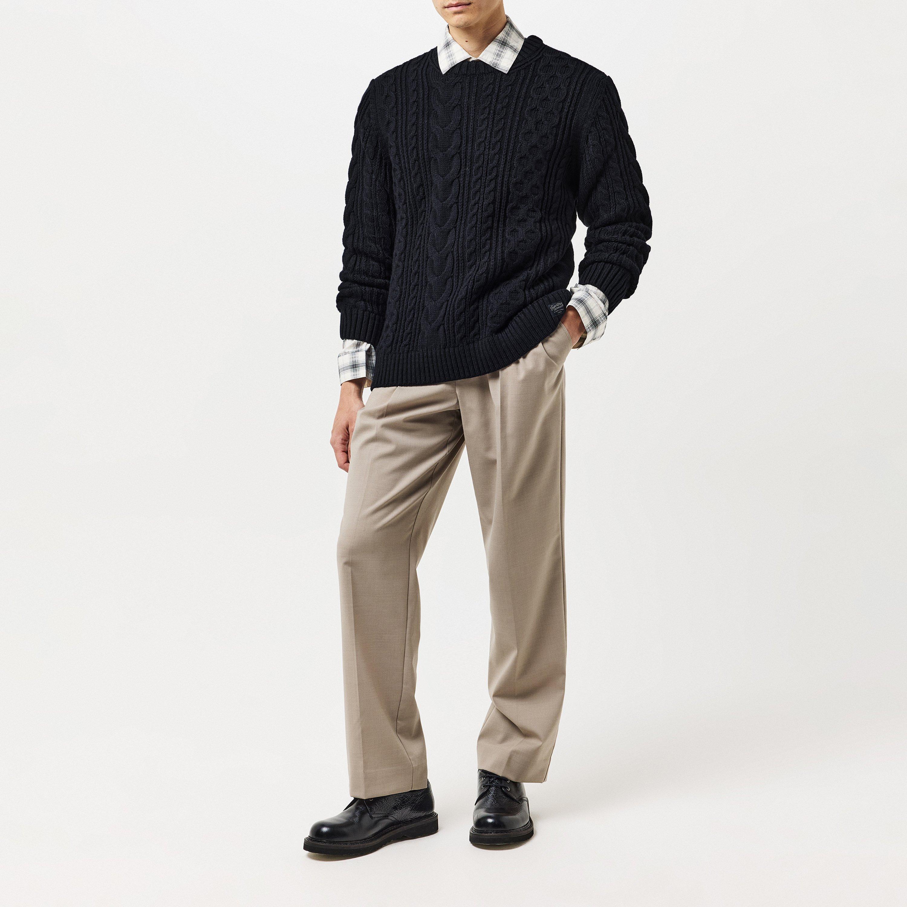 Navy - Superdry - Men's Jacob Crew Neck Jumper - 7