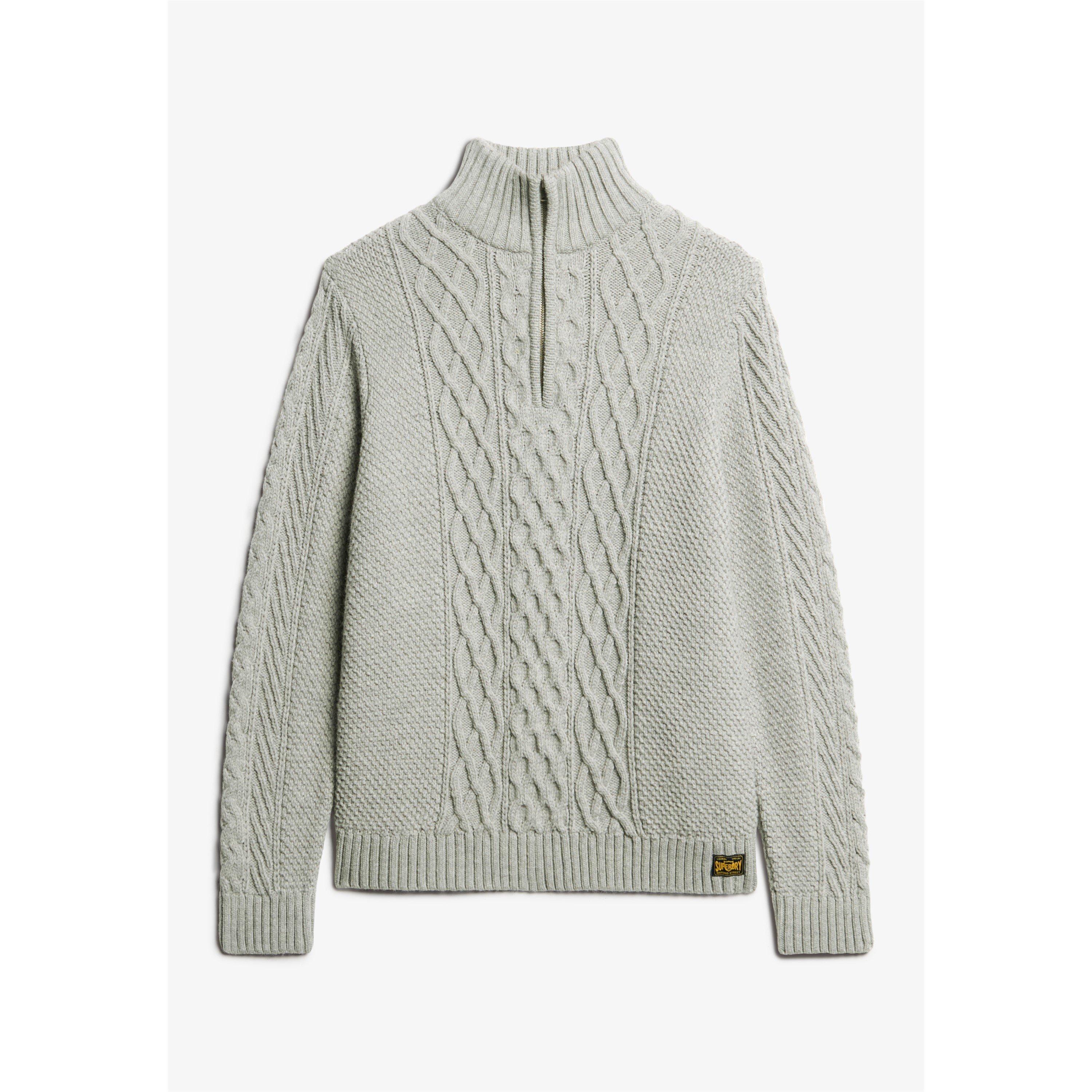 Mid Grey - Superdry - Half Zip Jumper - 4