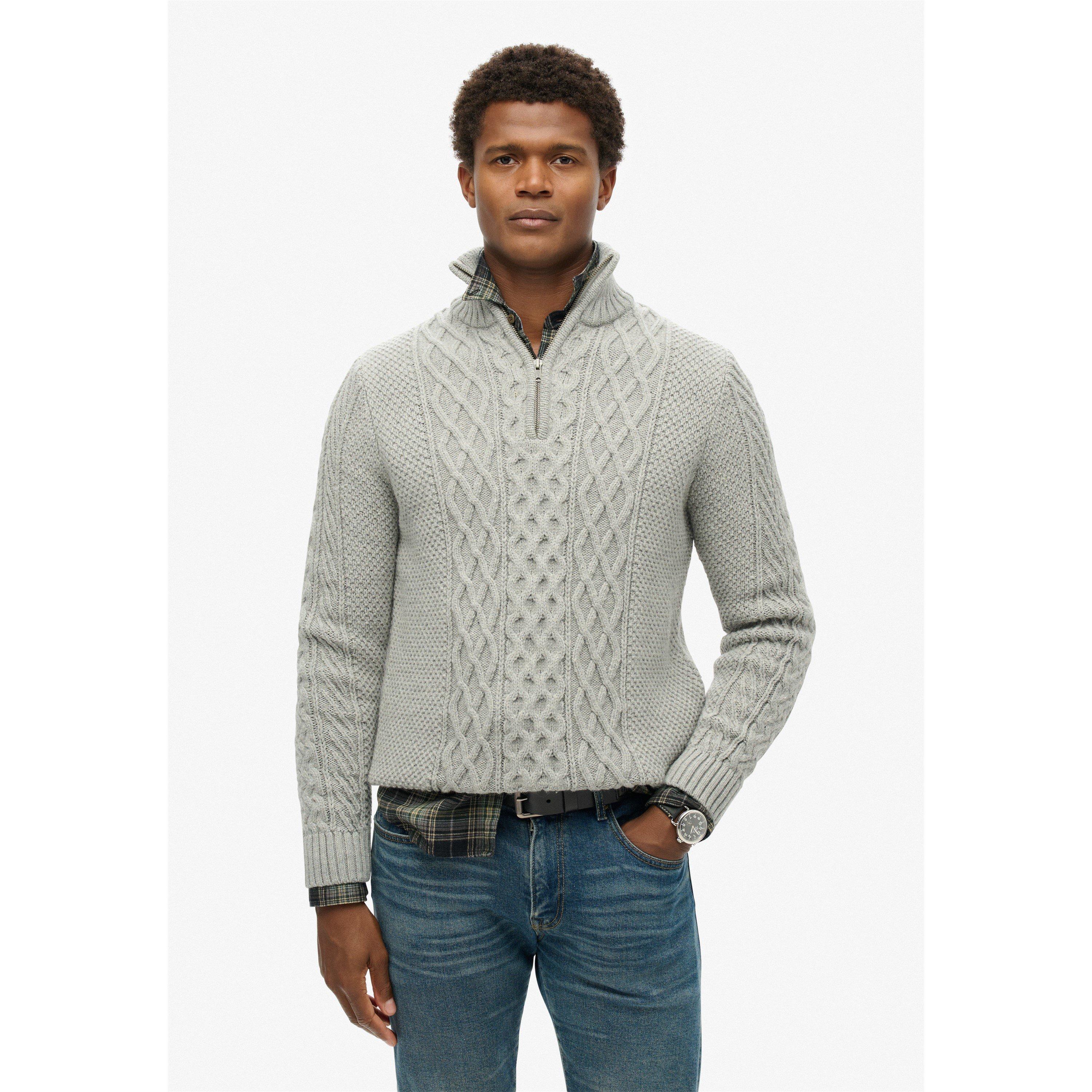 Mid Grey - Superdry - Half Zip Jumper - 6