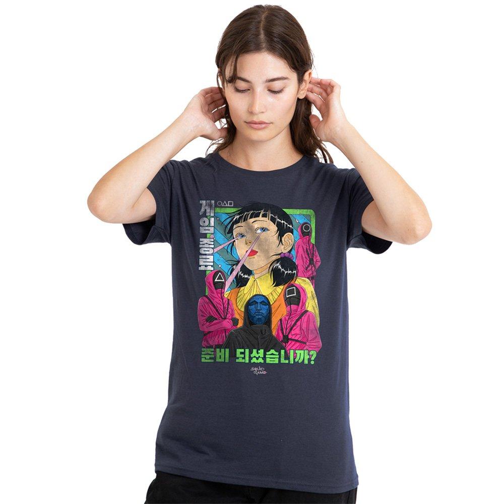Navy - Squid Game - Squid Game Evil Group Anime Ladies T Shirt Deep N - 1