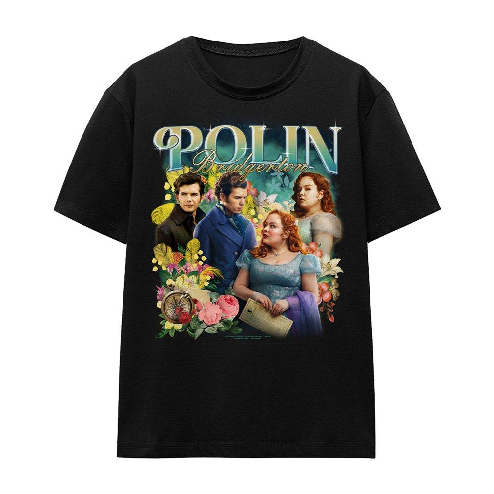 Black - Bridgerton - Bridgerton - Polin Bridgerton Vintage T-Shirt Bla - 4