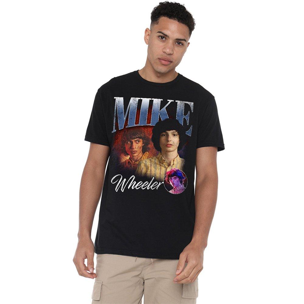 Black - Stranger Things - Stranger Things Mike Homage T-Shirt Black - 1