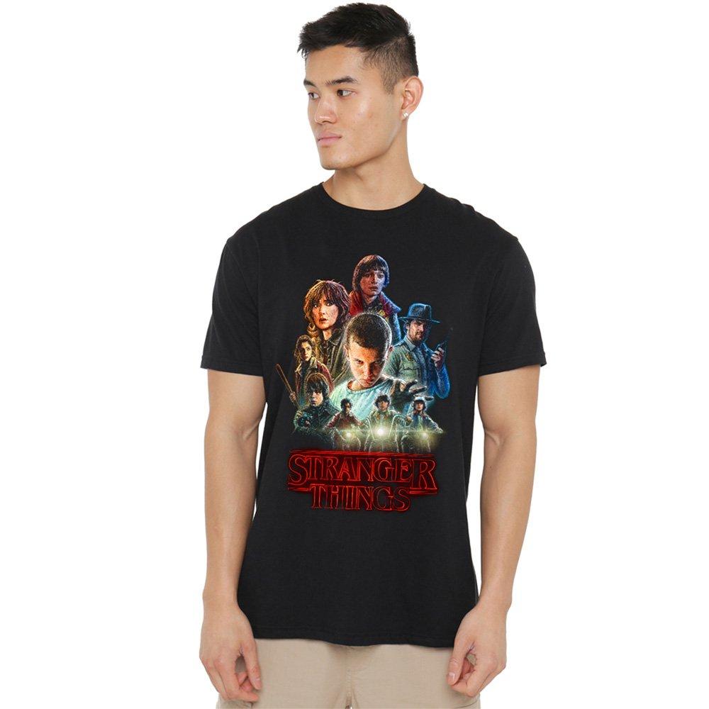 Stranger Things Stranger Things Season One Poster T-Shirt Black