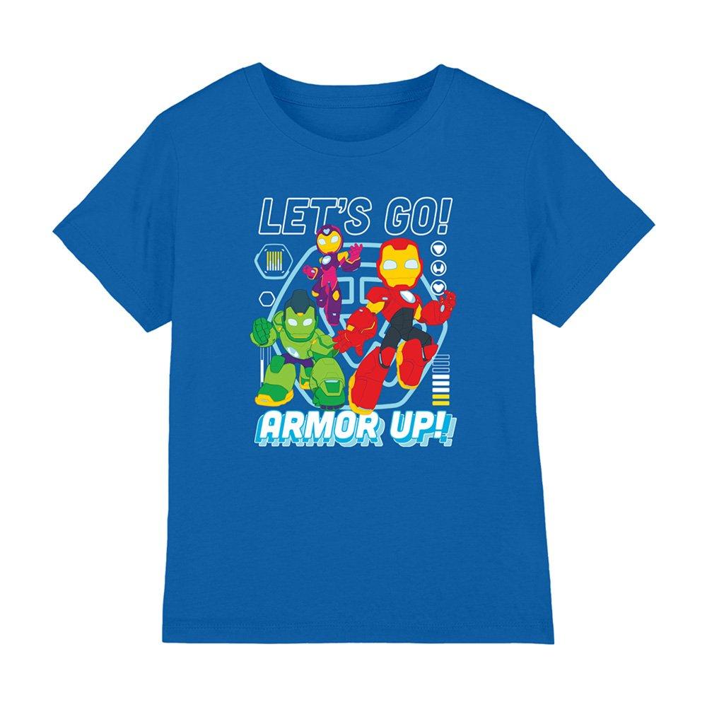 Blue - Marvel - Iron Man & His Awesome Friends Armor Up! T-Shirt - 1