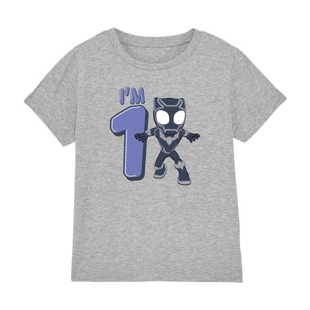Light Grey - Black Panther - Black Panther Cute Birthday 1 Kids T-Shirt Light G - 1