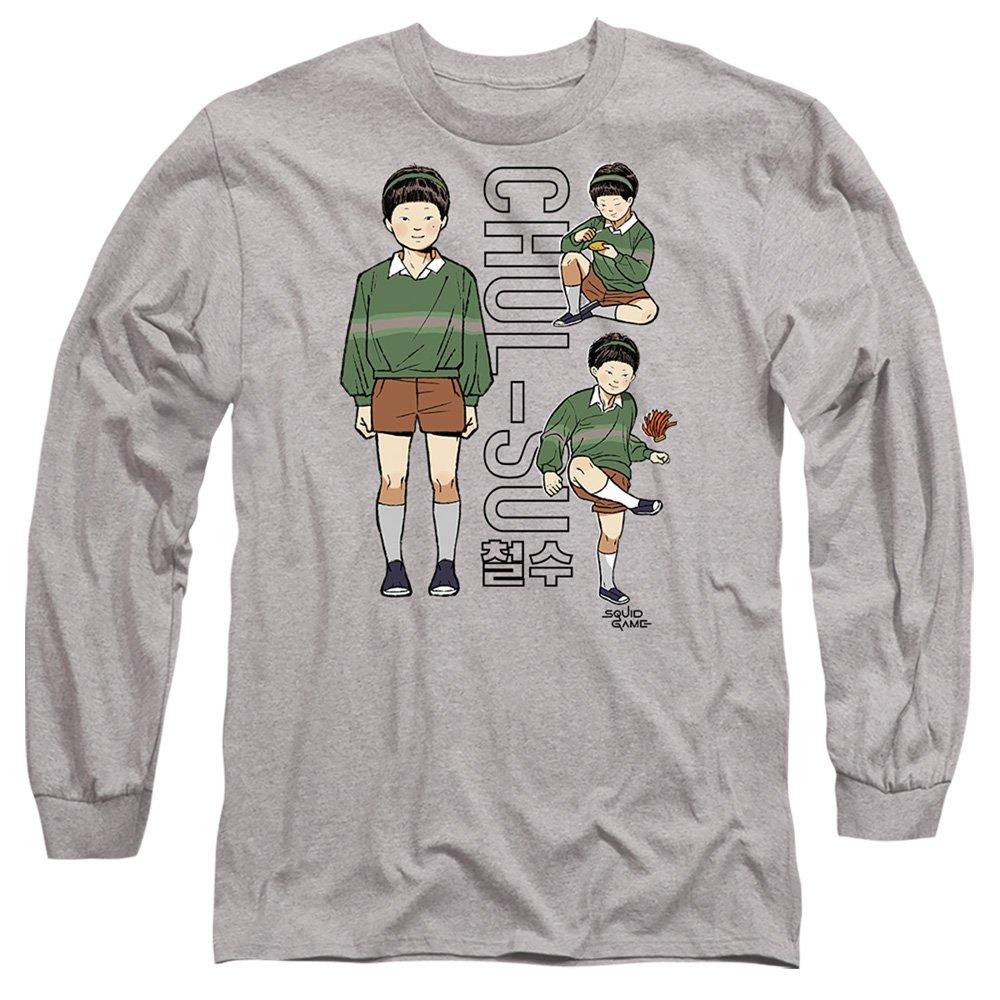 Grey - Squid Game - Squid Game - Season Three Vintage Chul-Su Long Sle - 1