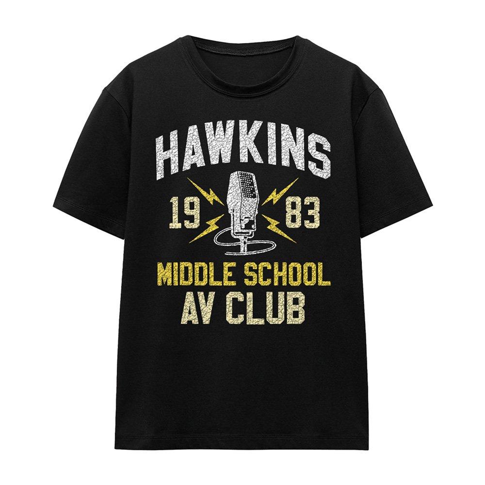 Black - Stranger Things - Stranger Things Hawkins Middle School Ladies T Shi - 4