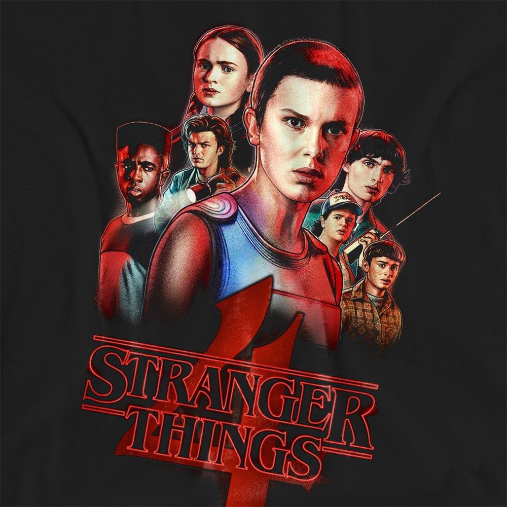 Black - Stranger Things - Stranger Things Season Four Poster T-Shirt Black - 2