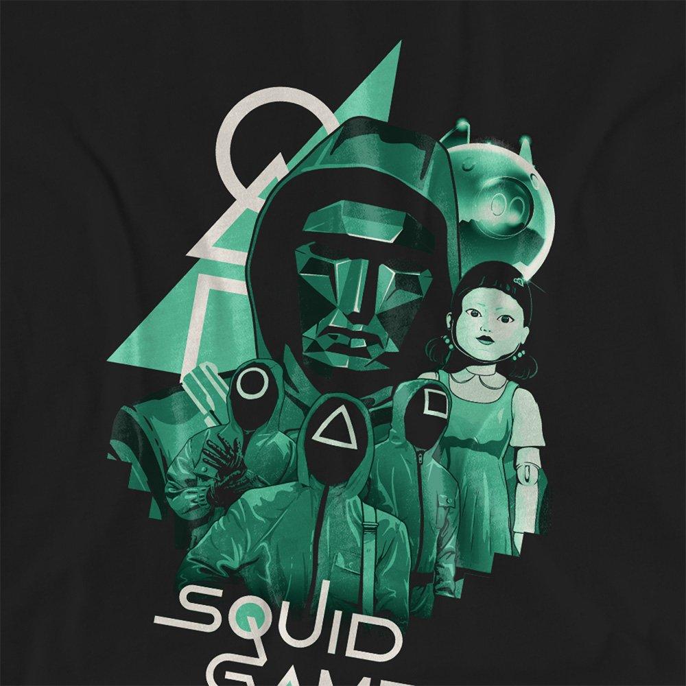 Black - Squid Game - Squid Game Front Man and Group Overlay Ladies T Sh - 2