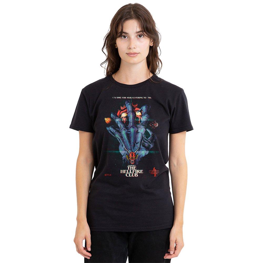 Black - Stranger Things - Stranger Things Hellfire Poster T-Shirt Black - 1