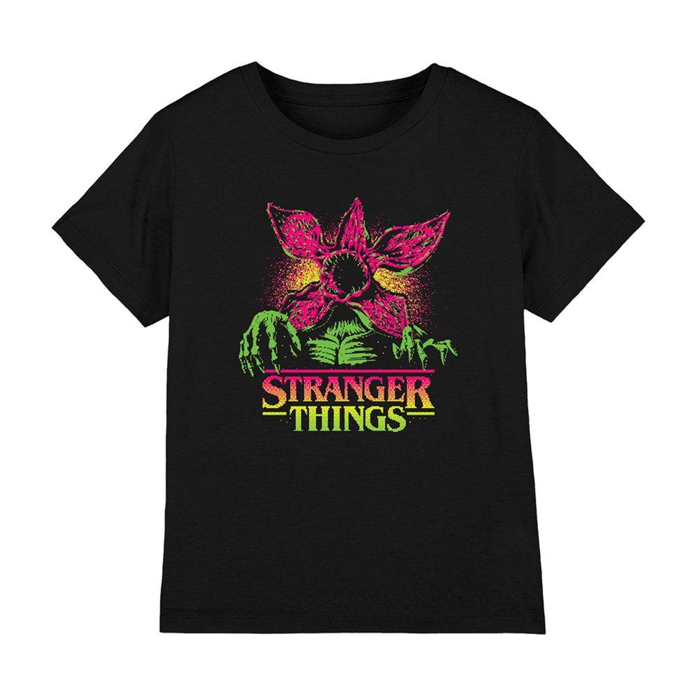 Black - Stranger Things - Stranger Things Neon Demogorgon Kids T-Shirt Blac - 1