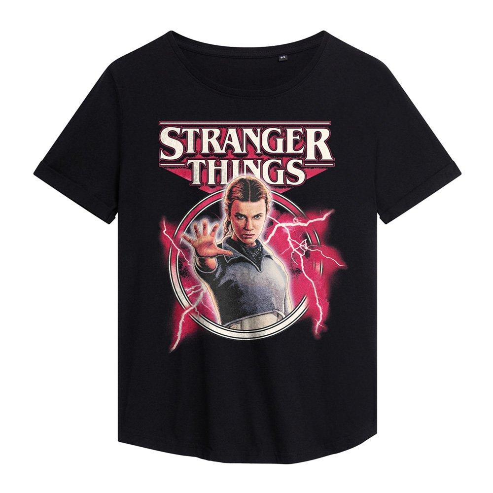 Black - Stranger Things - Stranger Things Eleven Lightning Poster Fashion T- - 1