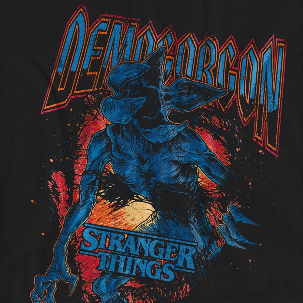 Black - Stranger Things - Stranger Things Demogorgon Band Ladies T Shirt Bl - 2