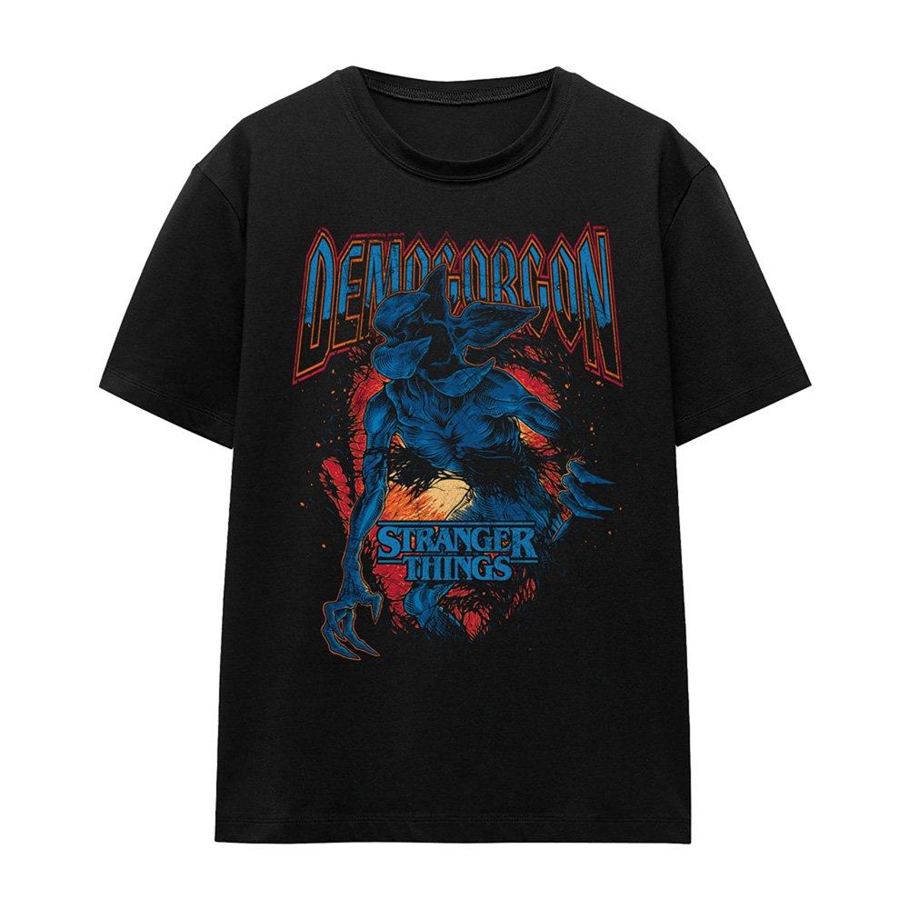 Black - Stranger Things - Stranger Things Demogorgon Band Ladies T Shirt Bl - 4