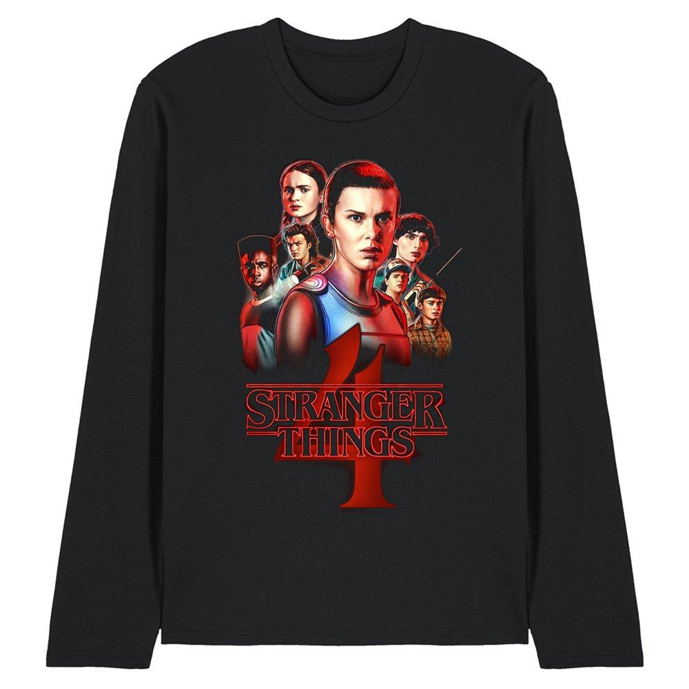 Black - Stranger Things - Stranger Things Season Four Poster Long Sleeve T-S - 1