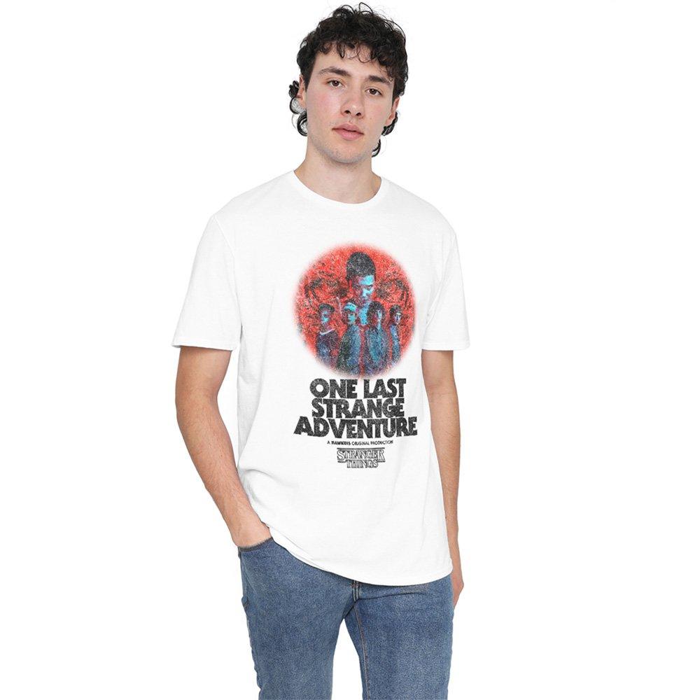 Stranger Things Men's One Last Adventure Poster T-Shirt - White - M