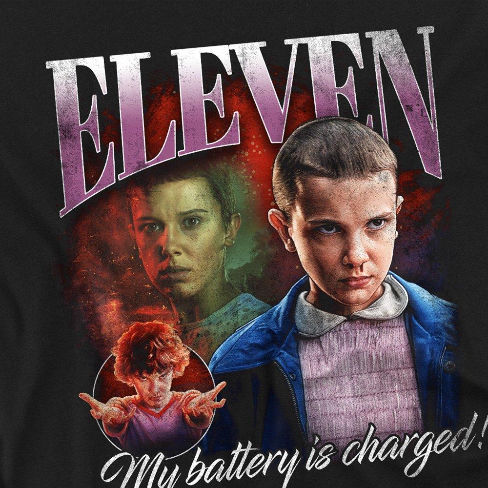 Black - Stranger Things - Stranger Things Eleven Homage Oversized T-Shirt B - 2