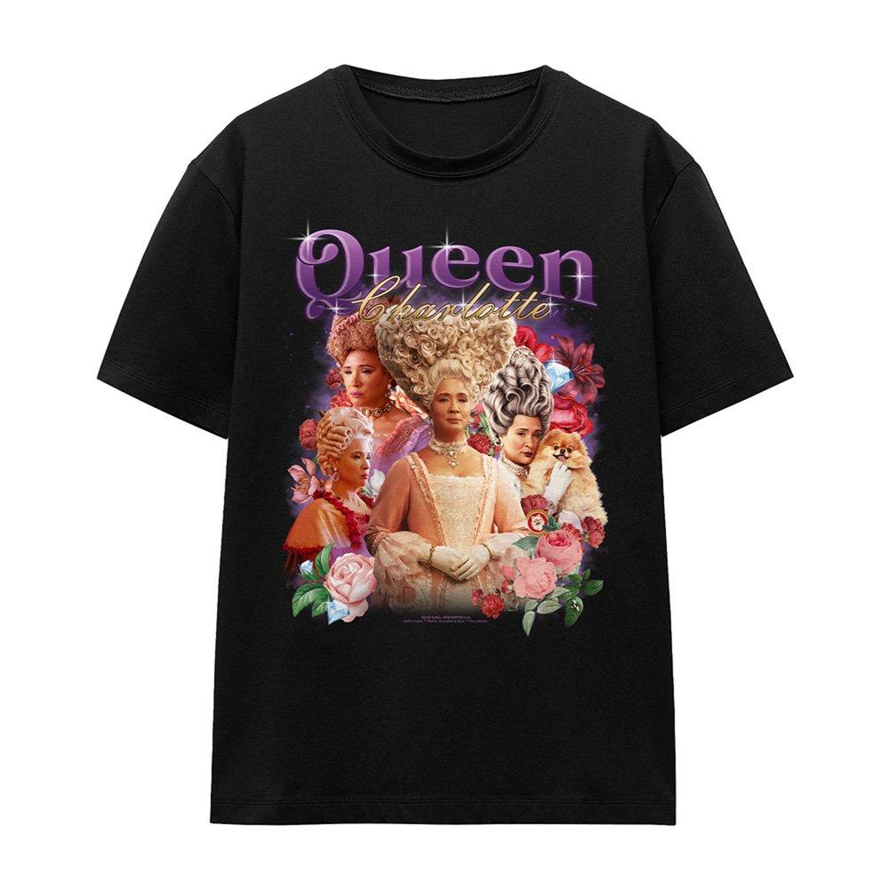 Black - Bridgerton - Bridgerton - Queen Charlotte Vintage T-Shirt Blac - 4