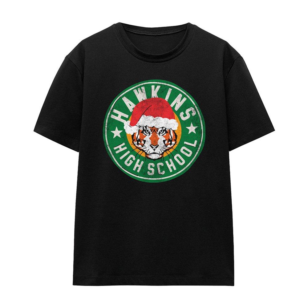 Black - Stranger Things - Stranger Things Hawkins High School Christmas Logo - 4