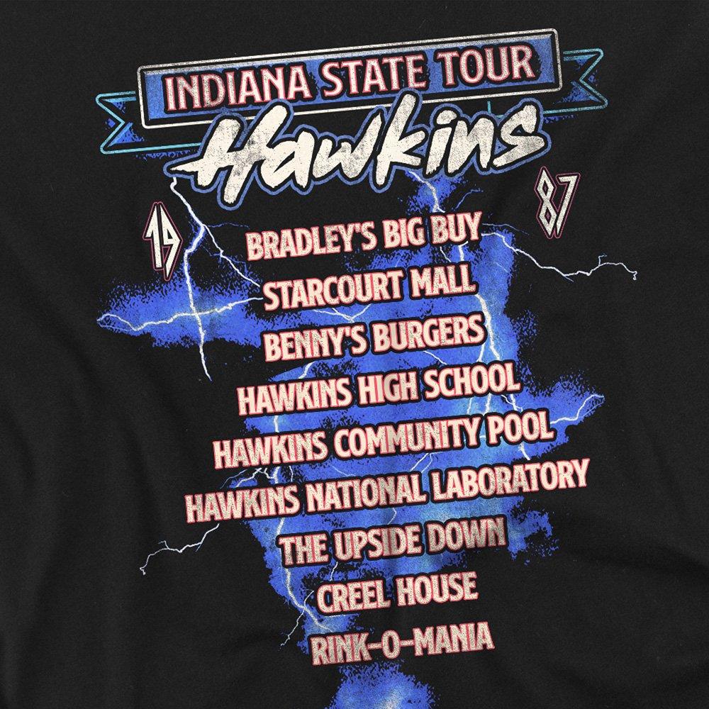 Black - Stranger Things - Stranger Things Eleven 87 Tour Front Back T-Shirt - 3