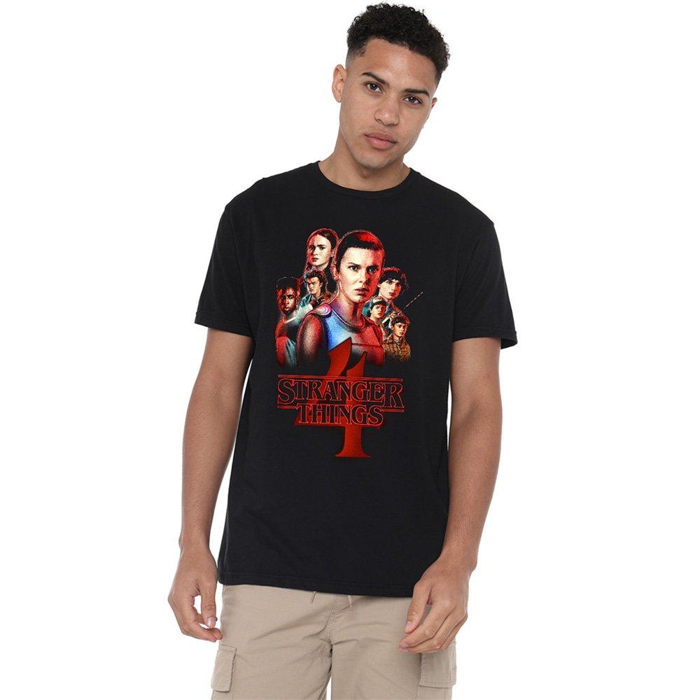 Black - Stranger Things - Stranger Things Season Four Poster T-Shirt Black - 1