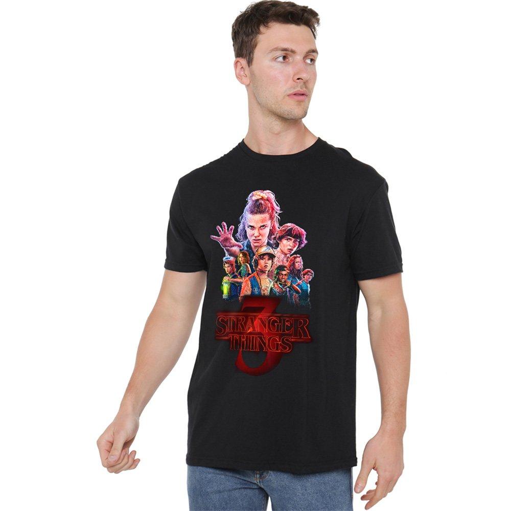 Black - Stranger Things - Stranger Things Season Three Poster T-Shirt Black - 1