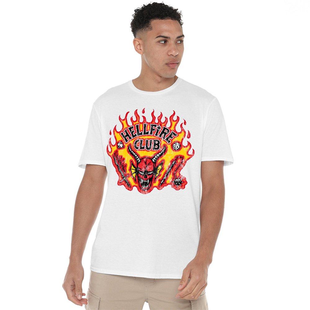 White - Stranger Things - Stranger Things Hellfire Flames T-Shirt White - 1