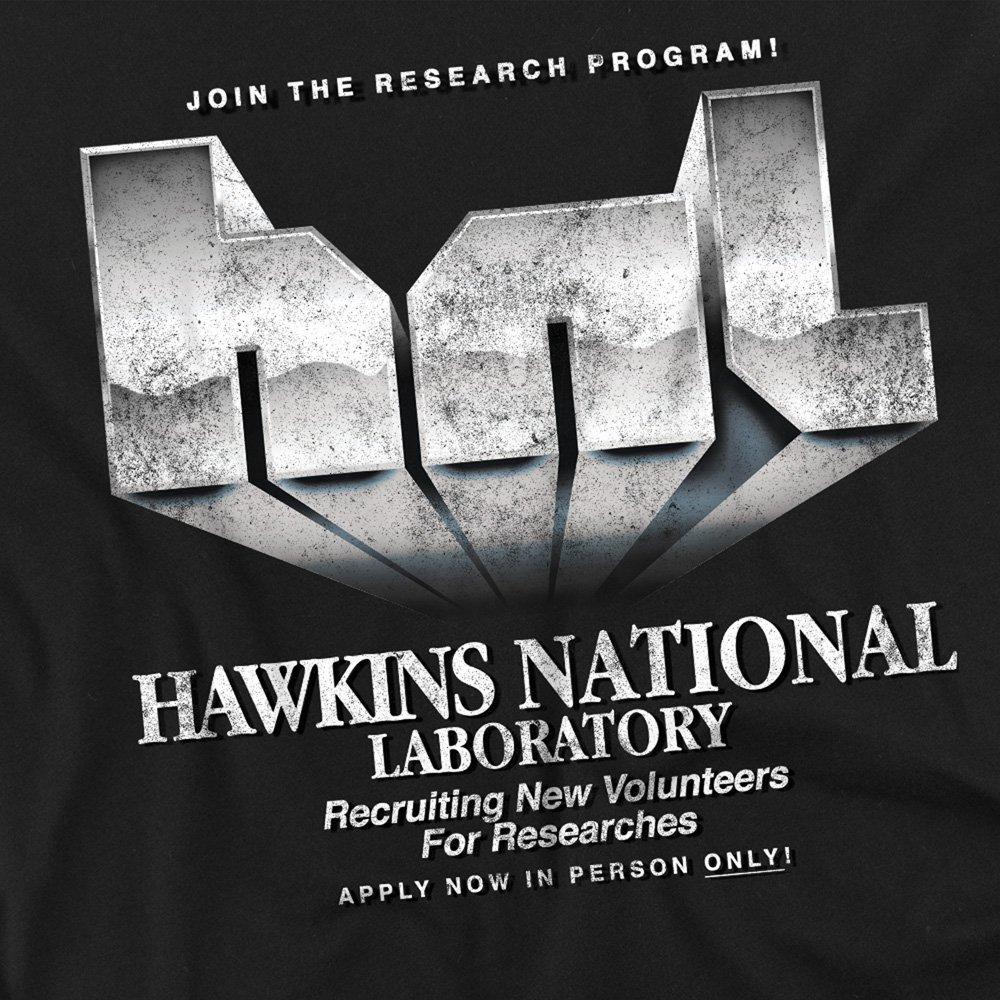 Black - Stranger Things - Stranger Things Hawkins Lab Logo Oversized T-Shirt - 2