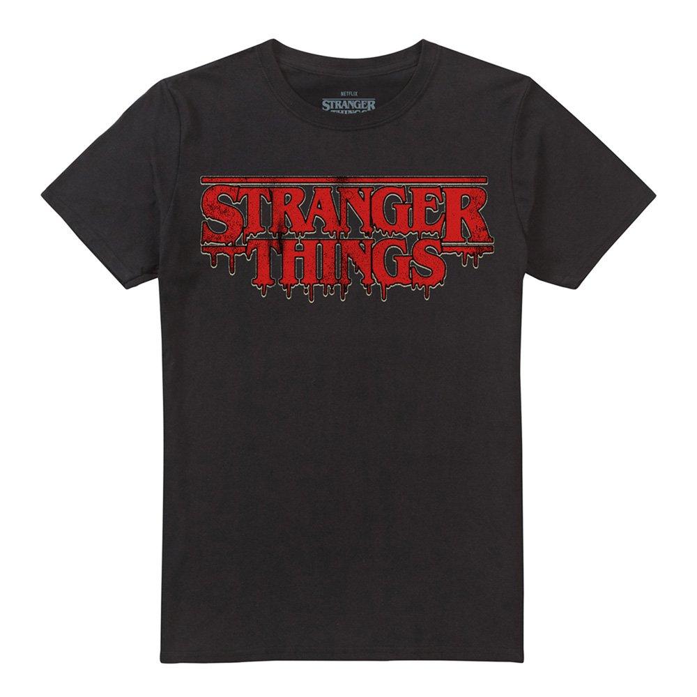 Black - Stranger Things - Stranger Things Retro Drippy Logo T-Shirt Black - 4
