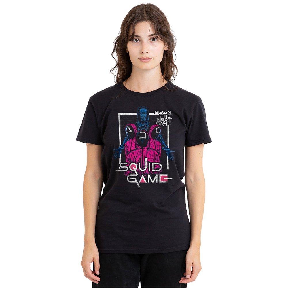 Black - Squid Game - Squid Game Front Man Guards Ladies T Shirt Black - 1