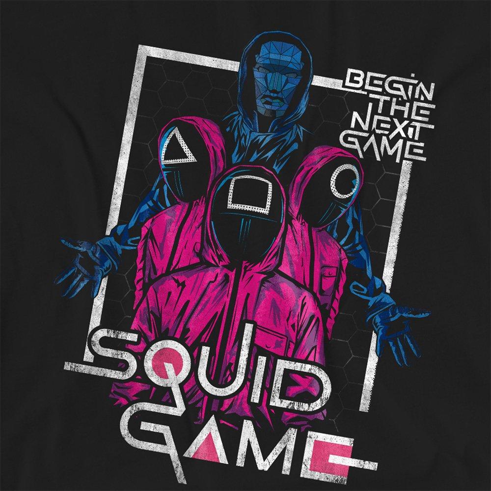 Black - Squid Game - Squid Game Front Man Guards Ladies T Shirt Black - 2