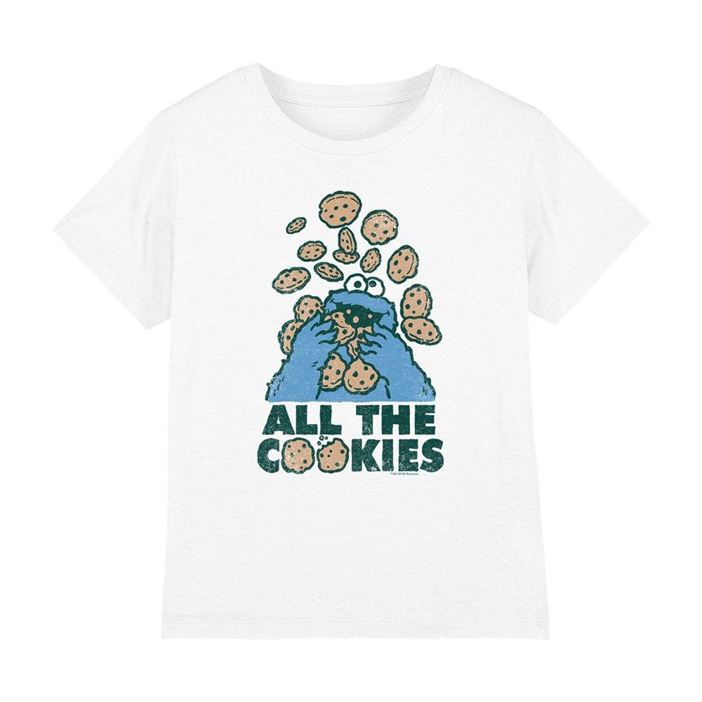 White - Sesame Street - Sesame Street All The Cookies T-Shirt White - 1