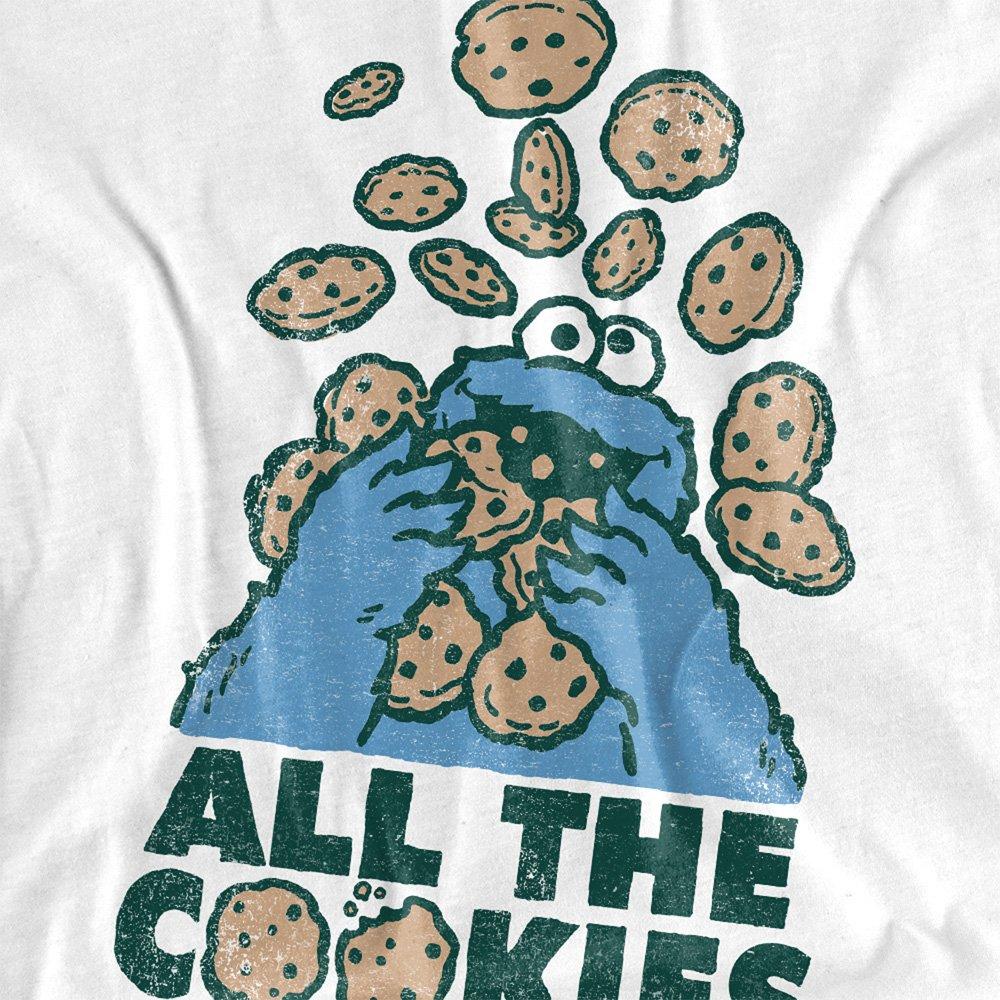 White - Sesame Street - Sesame Street All The Cookies T-Shirt White - 2