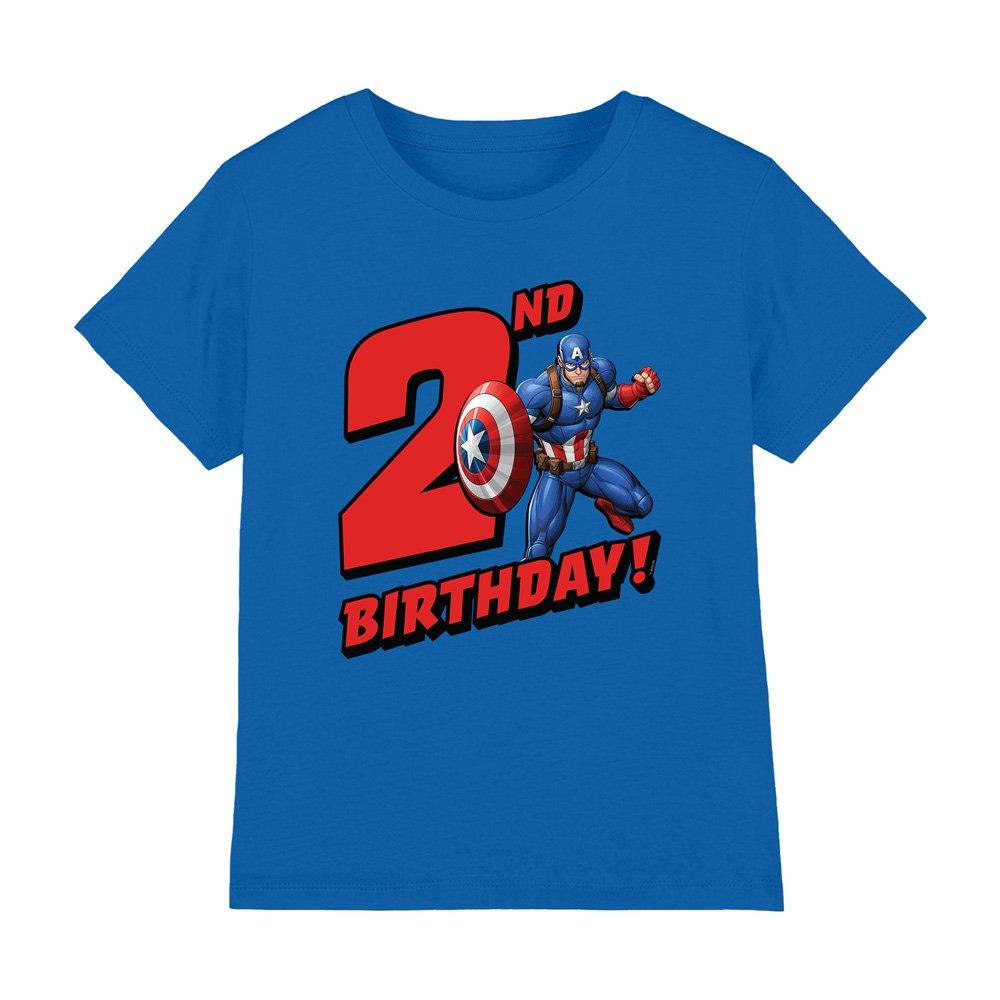 Royal - Captain America - Captain America Birthday 2 Kids T-Shirt Royal - 1