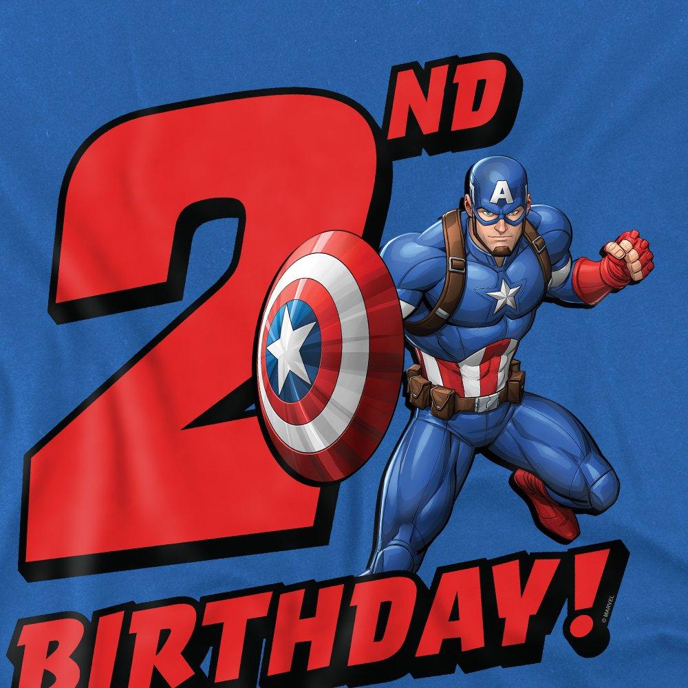 Royal - Captain America - Captain America Birthday 2 Kids T-Shirt Royal - 2
