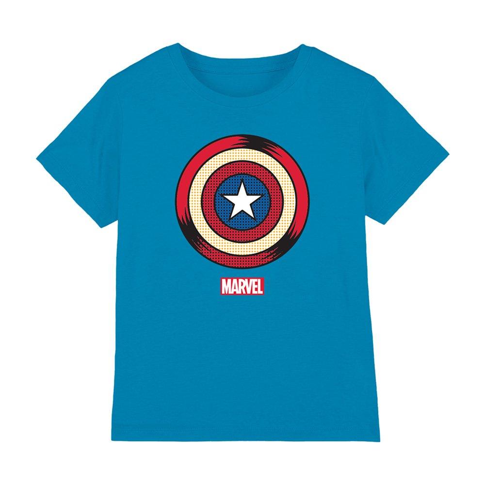 Bright Blue - Captain America - Marvel Captain America Pop Art Shield T-Shirt Brig - 1