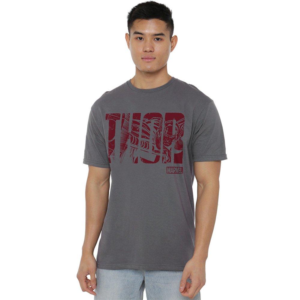 Grey - Marvel - Thor Text T-Shirt - 1