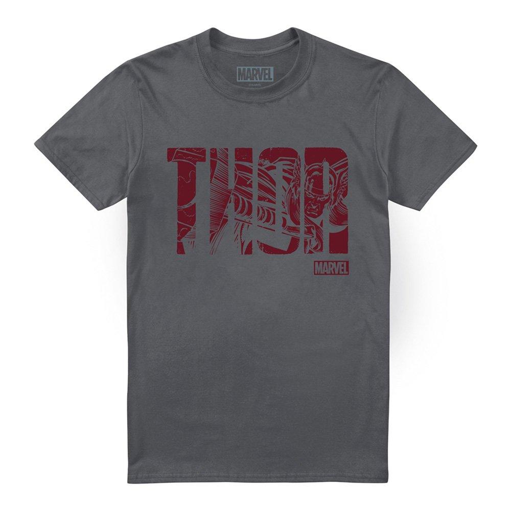 Grey - Marvel - Thor Text T-Shirt - 4