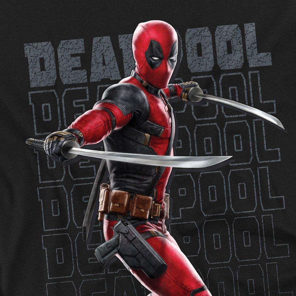 Black - Marvel - Deadpool Wolverine Wade Katanas T Shirt Black - 2