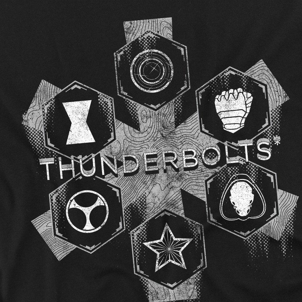 Black - Marvel - Thunderbolts Asterisk Hero Icons T-Shirt Black - 2