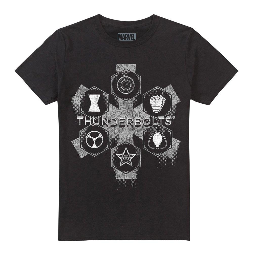Black - Marvel - Thunderbolts Asterisk Hero Icons T-Shirt Black - 4