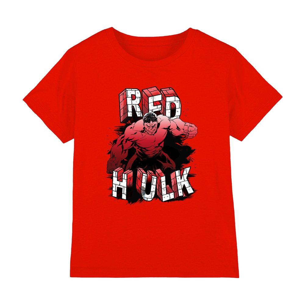 Red - Marvel - Red Hulk Bricks Kids T-Shirt Red - 1