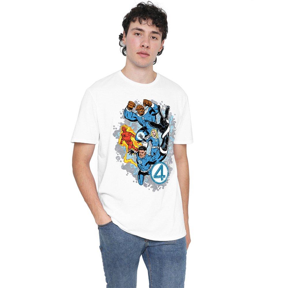 Marvel Men's Fantastic Four The First Family Together T-Shirt - White - 5XL