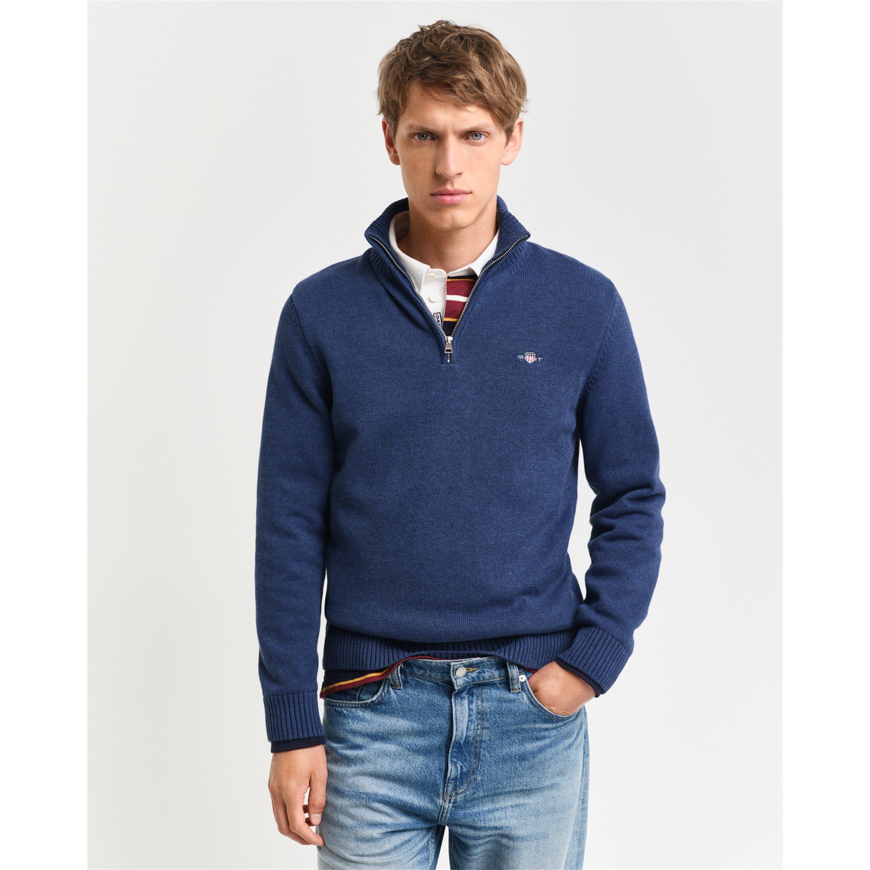Stn Blue M 489 - Gant - Casual Cotton Half-Zip - 3