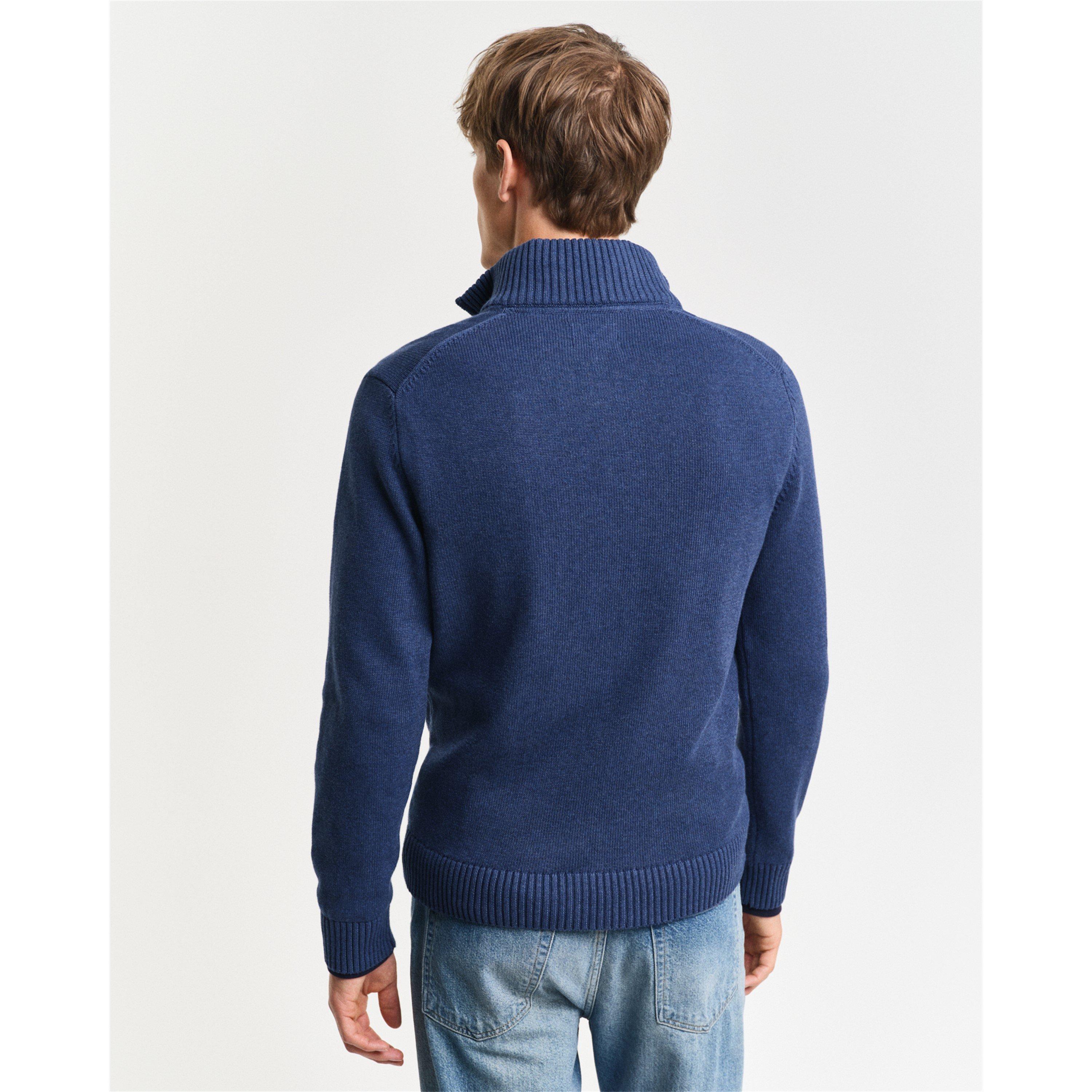 Stn Blue M 489 - Gant - Casual Cotton Half-Zip - 4