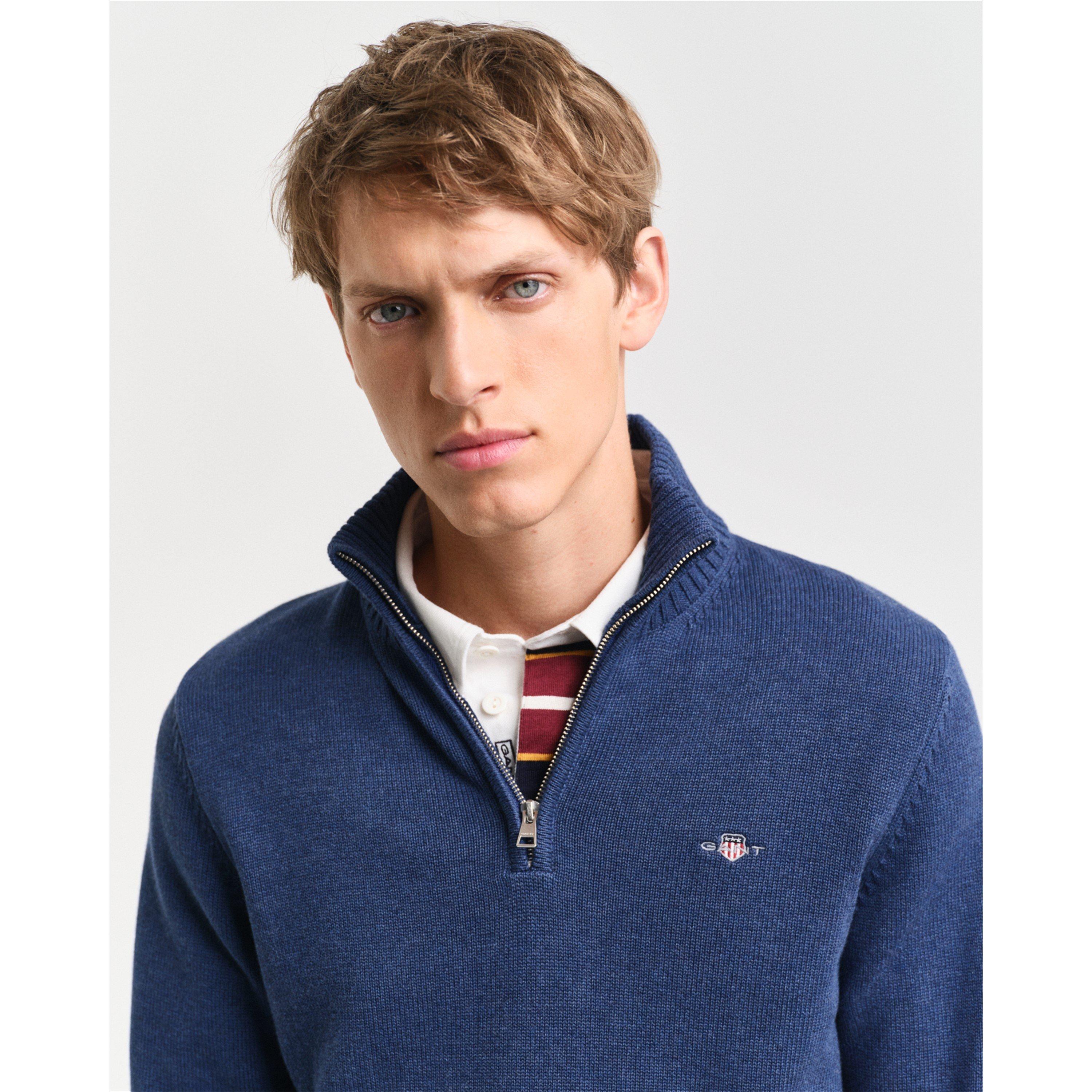 Stn Blue M 489 - Gant - Casual Cotton Half-Zip - 5